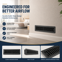 Grille de ventilation de sol rectangulaire ajustable de haute qualité 2 * 14 marron FL pour sortie d'air conditionné