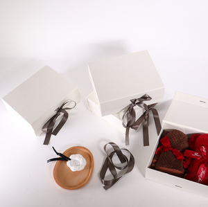 Luxury Custom logo White Rigid Cardboard Folding Gift <b>Box</b> - Product Image 3