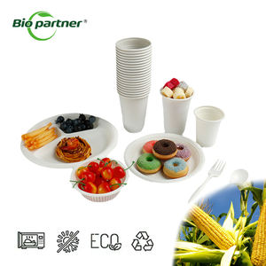 مصنع 6 <span class=keywords><strong>7</strong></span> 9 10 بوصة الصف الغذاء جولة أطباق نشا الذرة الميكروويف طبق الغداء البلاستيك الأبيض - Product Image 2