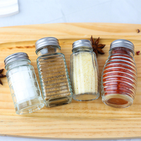 Bouteille en verre transparente miniature de haute qualité pour assaisonnements, vente en gros, livraison rapide, salière et poivrière