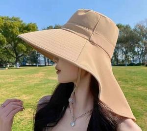 Upf 50+ <b>Sun</b> Protection <b>Hat</b> Wide Brim Beach Fishing Cap <b>With</b> <b>Neck</b> <b>Flap</b> Windproof for Outdoor Adventures Promotion Gifts - Product Image 3