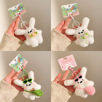 Porte-clés en peluche animaux de dessin animé 10 cm, breloques pour sacs cadeaux, accessoires, porte-clés anime, jouets en peluche mignons et doux, pendentifs en peluche