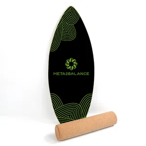 Nuovo design ultimo logo personalizzato surf balance wood board balance training outdoor fitness home exercise equipment balance board