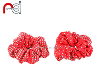 Ruida Personnalise les nœuds de cheveux de cheerleading et les chouchous Mystique rouge et jaune avec des strass AB