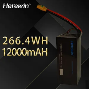 원래 Herewin 16Ah 22Ah 27Ah 30Ah 44.4V 12s 스마트 20c 하이 퀄리티 리튬 이온 배터리 무인 항공기 분무기 UAV