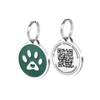 Placa de Identificación Personalizada para Perros de Aleación de Zinc con Código QR y Esmalte Suave