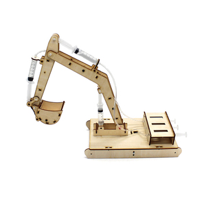 Mainan DIY Excavator Hidrolik 4 Saluran Model Kit Bangunan Mainan Anak Eksperimen Sains Mainan STEM untuk anak-anak - Product Image 1