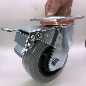 <span class=keywords><strong>Heavy</strong></span> <span class=keywords><strong>Duty</strong></span> 4 \ "5 \" 6 \ "8 \" Anti statische Rollen Leitfähige universelle PU-Räder aus Eisens tahl mit geräuschlosen Brems rollen Universelle Verwendung - Product Image 3