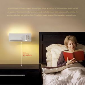 Hiện đại đơn giản LED hợp kim nhôm đọc Tường Đèn USB không dây điện thoại di động sạc Đèn tường cạnh giường ngủ - Product Image 4