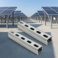 BPJS pour profilés en acier, cuivre, fer, en forme de C, à fentes, type Unistrut, avec traitement de surface en zinc, aluminium, magnésium pour la gestion des chemins de câbles