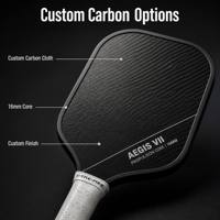 Raquette de pickleball durable en fibre de carbone, noyau de 16 mm, légère, pour les joueurs de tournoi et les cadeaux sportifs familiaux