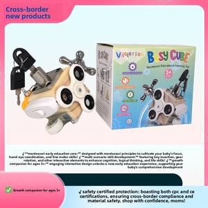 Rompecabezas de Madera 3D Montessori para Educación Temprana, Juguetes de Tablero de Actividades para Niños, Rompecabezas de Madera Encajables - Product Image 4