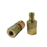 Raccord rapide auto-étanche traversant pour tuyau, adaptateur fileté femelle BSPP MD SG-006, coupleur de déconnexion moulé