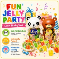 Vente en gros de mini coupes de gelée fruitée en forme d'animaux, pot cadeau, dessert de gelée de fruits, confiserie OEM ODM