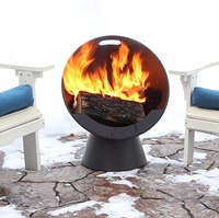 Foyer thermique en métal demi-boule 60cm, grand bol de feu profond pour jardin, nouveau modèle 2020