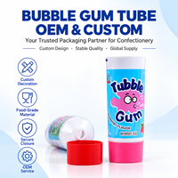 Kemasan Permen Karet Ramah Lingkungan Tabung Aluminium-Plastik 12.7-35mm Tutup Ulir Logo Kustom Cetak UV