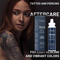 Spray de Soin Post-Piercing Marque Blanche, Lavage Salin pour Plaies, Nettoyant pour Nez, Oreilles, Nombril, Brume Nettoyante, Dissolvant de Gonflements Post-Piercing, OEM