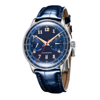 Montres mécaniques en acier pour hommes, avec mouvement japonais, calendrier complet et luminescence, conception d'usine et personnalisation par lots, pour marque privée