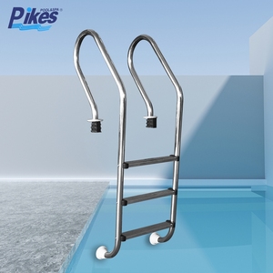 Pikes Vente en gros Équipement d'échelle de <span class=keywords><strong>piscine</strong></span> antidérapant 304/316 Acier inoxydable Caractéristiques Échelles de type bride en caoutchouc pour piscines - Product Image 1