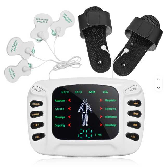 Handheld 8 Modes Digital Therapy Acupuncture Massager Machine Tens Unit for Body Pain Relief
