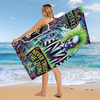 New Cotton Summer Novelty Printed Beach Towel-Super Soft & Quick-Dry Eco-Friendly
