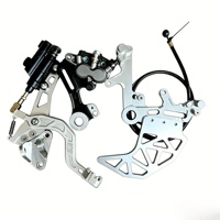 Kit de frein arrière hydraulique en aluminium CNC avec support de double disque pour Surron Ultra Bee Extreme Bee E-Bike Motard Parts