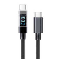 Kabel Data Transfer Pengisian Cepat INNOPRO 3A 100W Tipe-C C 1m Konduktor Tembaga Murni Berlapis Timah Nylon Hitam untuk Ponsel Android IOS