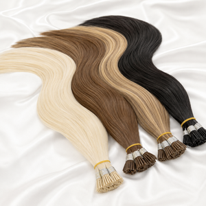 Extensiones de Cabello Humano Remy Europeo Liso Suave de Doble Trama con Queratina I-Tip, Teñibles <span class=keywords><strong>en</strong></span> Todos los Colores, de Fábrica - Product Image 5