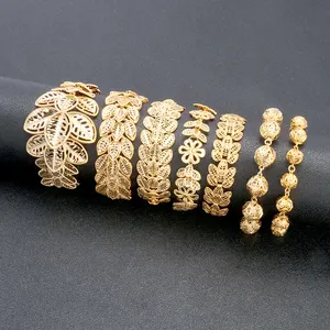 JXX fabricante atacado fasion das mulheres pulseiras bangle mulheres 24K latão banhado a ouro jóias