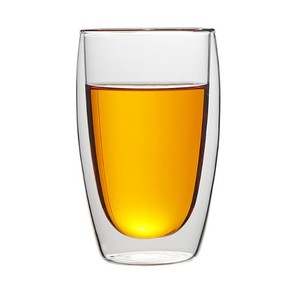 Cadeau promotionnel, tasse à eau et à café en verre borosilicate à double paroi épaisse avec couvercle en verre et bambou, 250 ml, 350 ml, pour le bureau, le lait, les boissons - Product Image 5