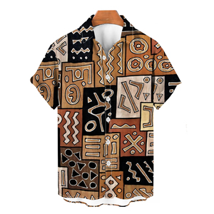 Camicia da <span class=keywords><strong>uomo</strong></span> personalizzata Plaid geometrica 3D con stampa grafica da <span class=keywords><strong>uomo</strong></span> camicia estiva con risvolto corto <span class=keywords><strong>Casual</strong></span> stile Street produttore di <span class=keywords><strong>abbigliamento</strong></span> alla moda - Product Image 3