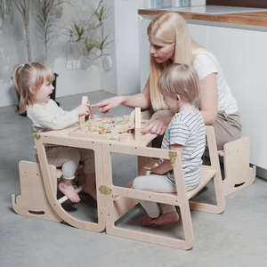 Torre de Aprendizaje Plegable de Madera Estilo Europeo Moderno y Rústico Zzm para Niños Pequeños - Product Image 6