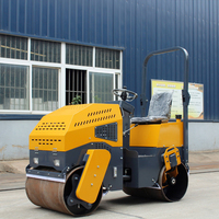 Rouleau compresseur vibrant à double tambour de 1 à 3 tonnes pour asphalte, mini-compacteur routier, rouleau compresseur autoporté pour asphalte