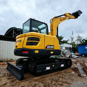 Mini-excavatrice sur chenilles SE60, cabine panoramique amortie, châssis renforcé, pour l'entretien routier et la démolition de bâtiments anciens. - Product Image 3