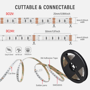 Ul được liệt kê 120LED 2835smd nhấp nháy màu RGB ánh sáng SỌC 8 mét 14.4 wát/mét 25 mét cắt linh hoạt RGB LED Strip ánh sáng 12V với Bluetooth - Product Image 5