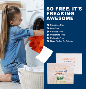 Adoucissant pour linge végétalien senteurs fraîches Feuilles d'<span class=keywords><strong>assouplissant</strong></span> pour linge naturel Feuilles de machine à laver hypoallergéniques Bandes d'<span class=keywords><strong>assouplissant</strong></span> - Product Image 4