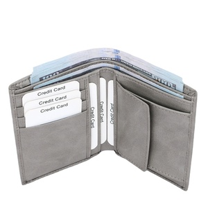 Cartera Corta de Cuero Genuino con Cierre Abierto, Tarjetero Unisex de Moda para Uso Diario - Product Image 1