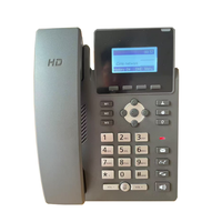 Téléphone IP fixe sans fil d'urgence avec 3 lignes SIP pour centre d'appels, écran LCD, alimentation PoE, affichage 128x64 S12