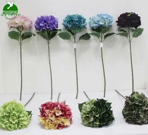 2021 Dried Flower Hydrangea Artificial Wholesale Big Hydrangeas Real Touch Artificial Flowers Hydrangea