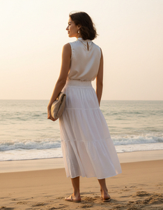 Elegante Falda de Algodón Cambray para Mujer, Ligera, Transpirable, Cómoda y Estilosa, Perfecta para Ocasiones Casuales, Trabajo y Viajes - Product Image 6