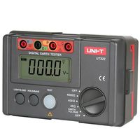 UNI-T UT522 Alat Uji Tahanan Tanah Digital Pengukur Ohm 4000 2-kawat 3-kawat Pengujian Megometer