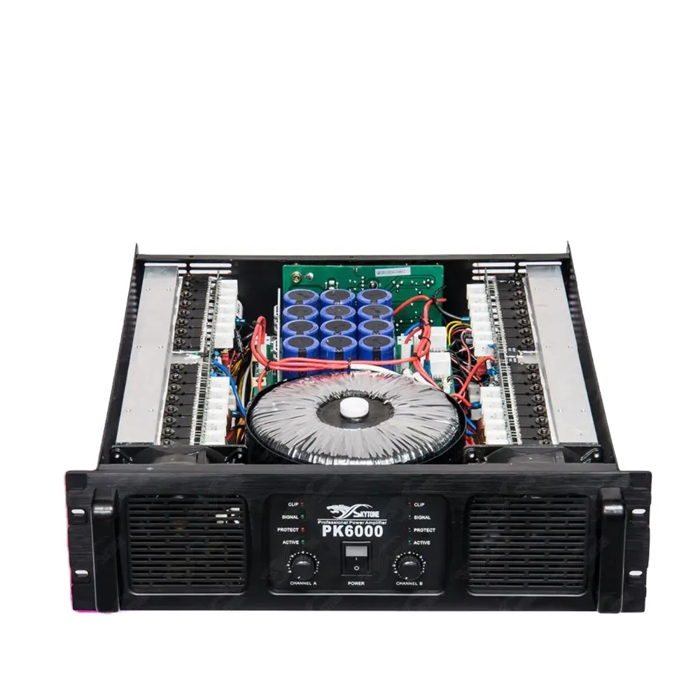 PK6000 3 tahun garansi sistem suara kekuatan tinggi audio amplifier