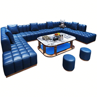 Sièges de stand en cuir PU de luxe léger personnalisé en forme de U boîte de nuit canapé de bar Disco KTV canapé de bar ensembles de meubles