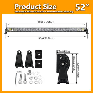 ไฟ LED แบบโค้ง Super Bright ขนาด 22/32/42/52 นิ้ว 2/3 แถว  แบบ Flood Combo Beam 12-60V 270W สำหรับรถ/รถบรรทุก - Product Image 6