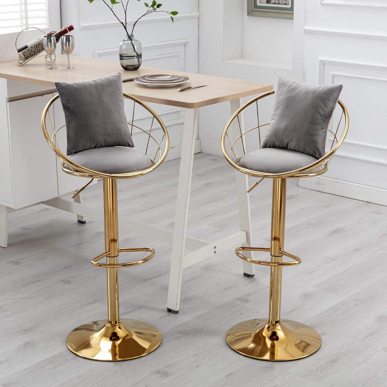 Best Selling Hydraulic Bar Stool Modern Adjustable Metal Design