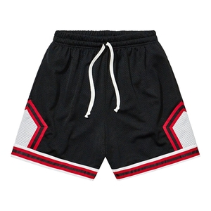 Pantalones cortos de baloncesto de malla personalizados para hombre, venta al por mayor, ropa de calle retro, deportes de verano en blanco con bolsillos - Product Image 4