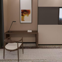 Meubles de chambre à coucher d'hôtel cinq étoiles en bois massif moderne, design durable et écologique, tailles/couleurs personnalisées, usage commercial