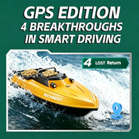 Perahu Umpan GPS Presisi Tinggi 500M RC Beban 3KG Akurasi Penentuan Posisi 30cm Auto Cruise Lampu Pancing Malam RICHNEST V81 20000mAh