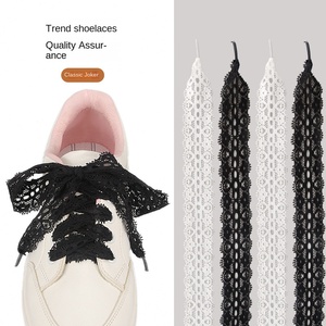 Đặc BIỆT REN ren cá tính phong cách giày vải giày da đen trắng đàn hồi - Product Image 2