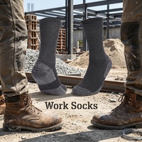 Chaussettes de travail et de sport robustes pour jeunes hommes, en coton rembourré, avec talon et bout renforcés, anti-humidité, respirantes et antidérapantes